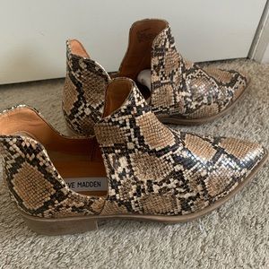 Steve Madden snakeskin ankle boots